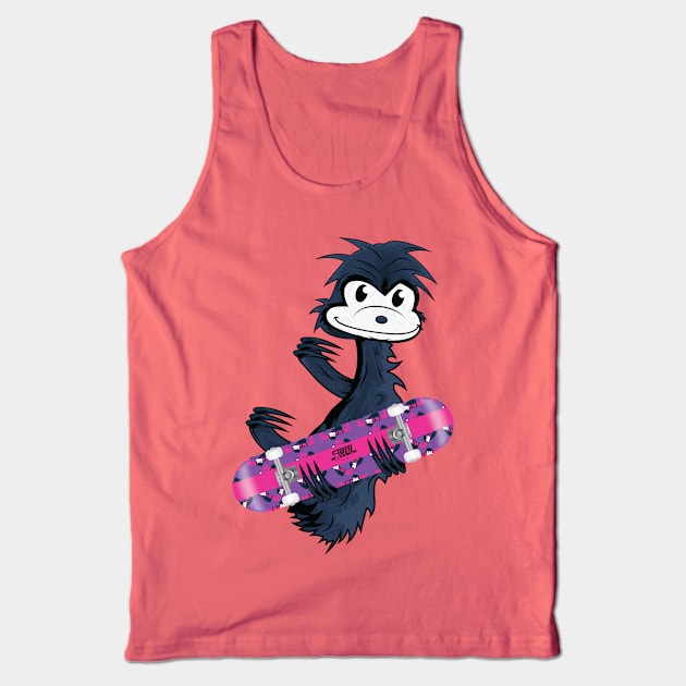 Sloth Style Skate Pink & Purple Tank Top by TommyArtDesign